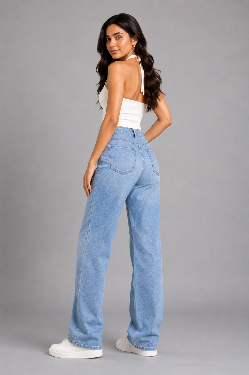 Aryana Lace Up Halter Top - Image 4